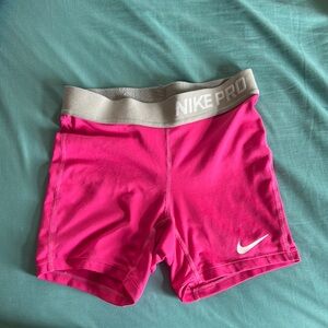 Nike Pro Pink Athletic Shorts